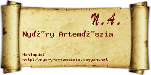 Nyáry Artemíszia névjegykártya